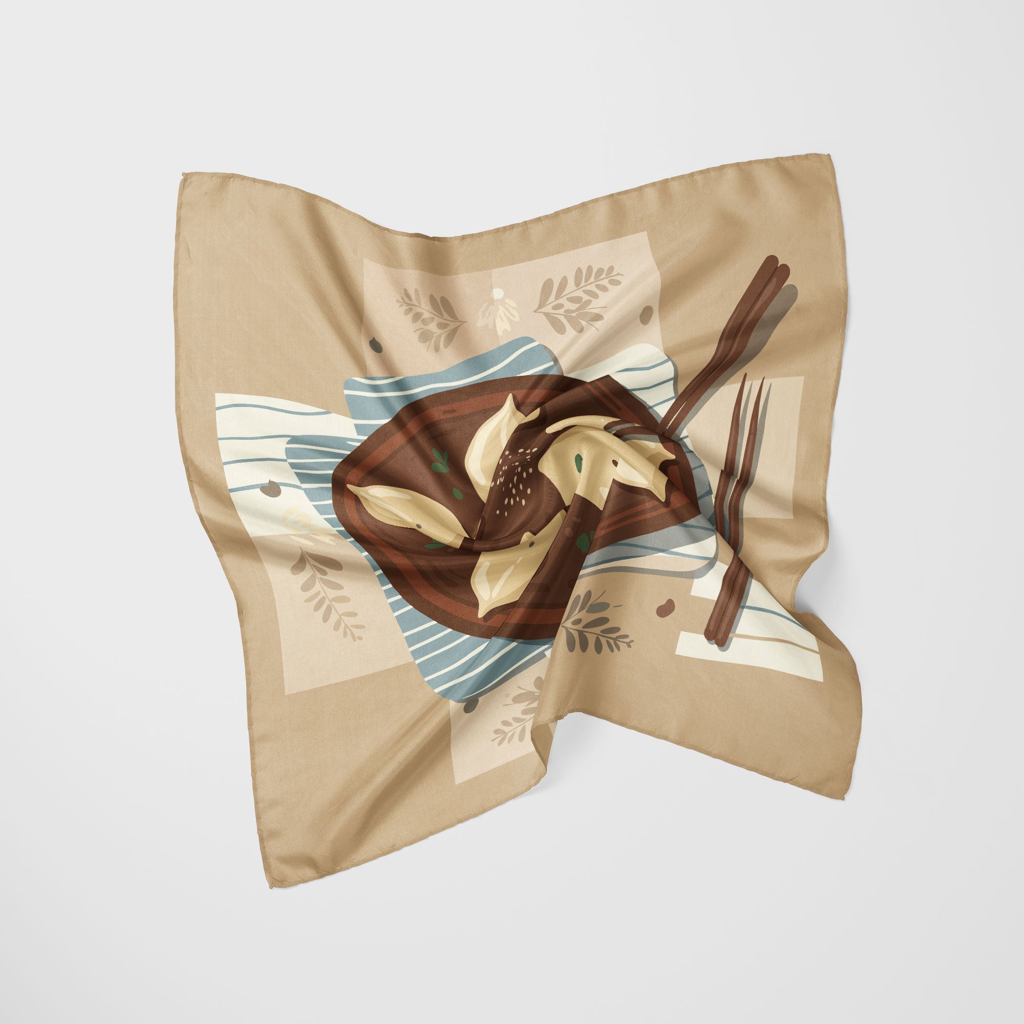 The Dumplings & Chopsticks Scarf
