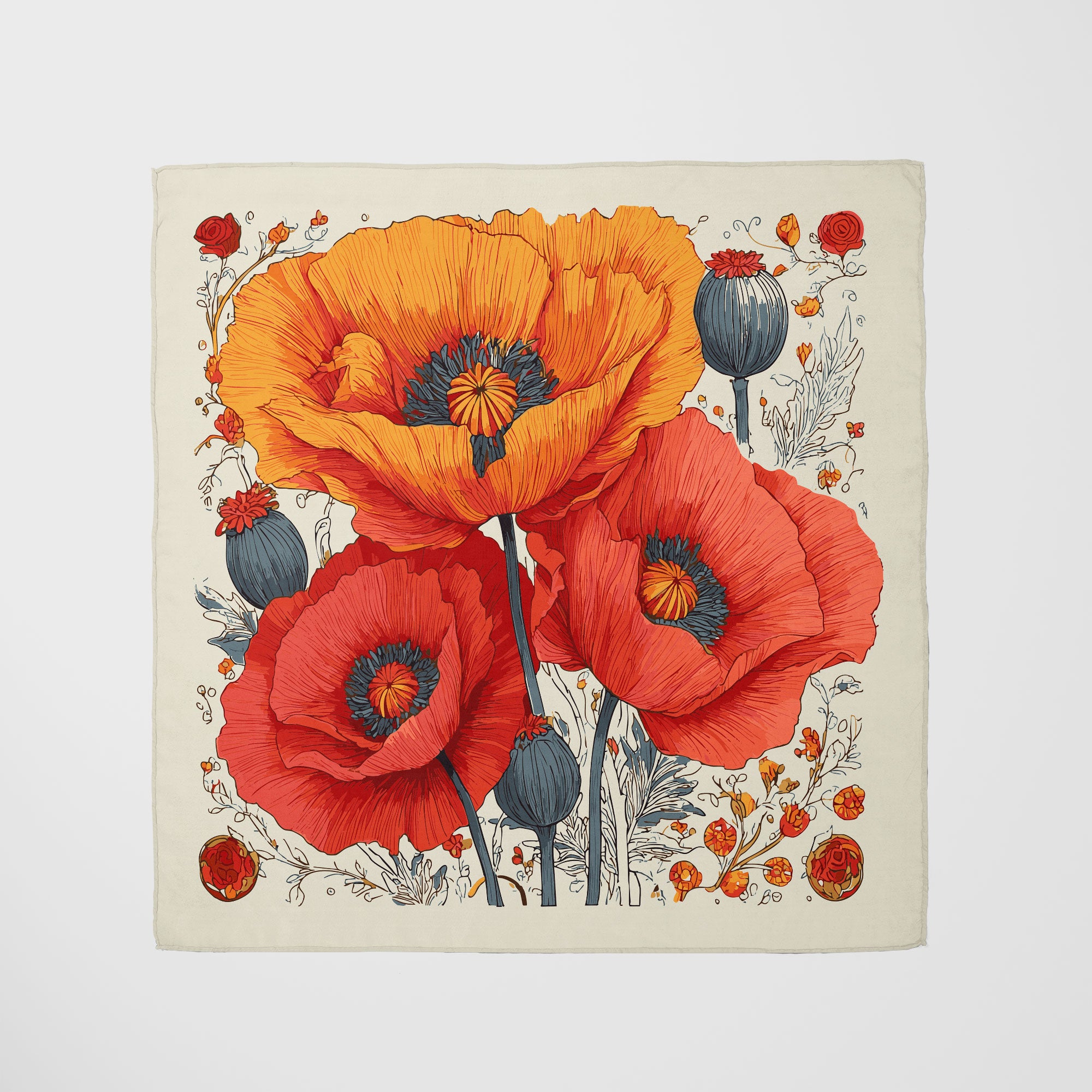 The Poppy Flower Scarf
