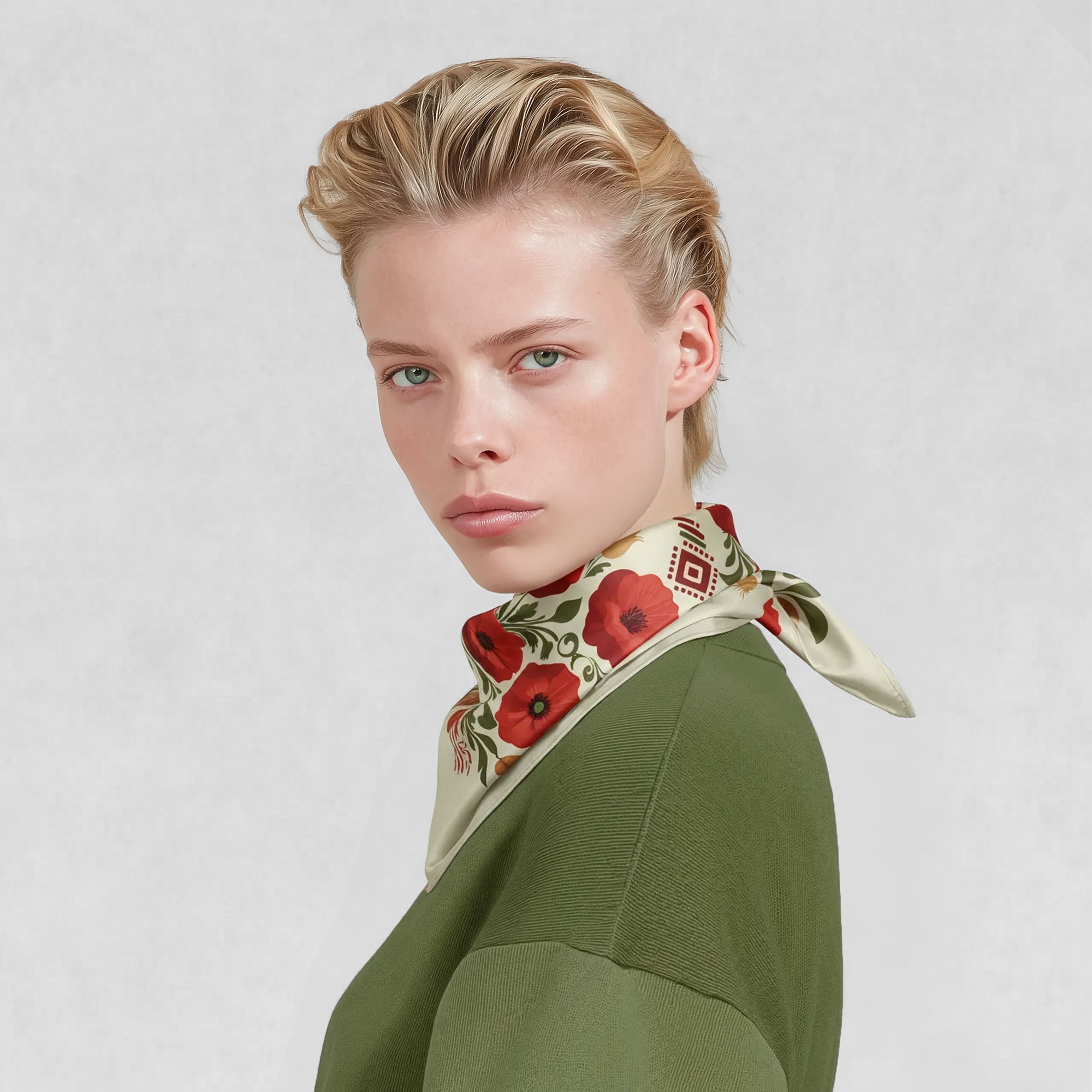 The Red Poppy Flower Scarf