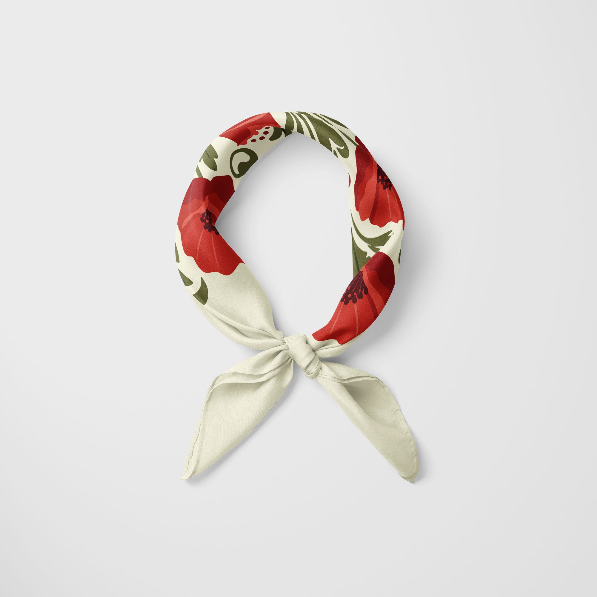 The Red Poppy Flower Scarf