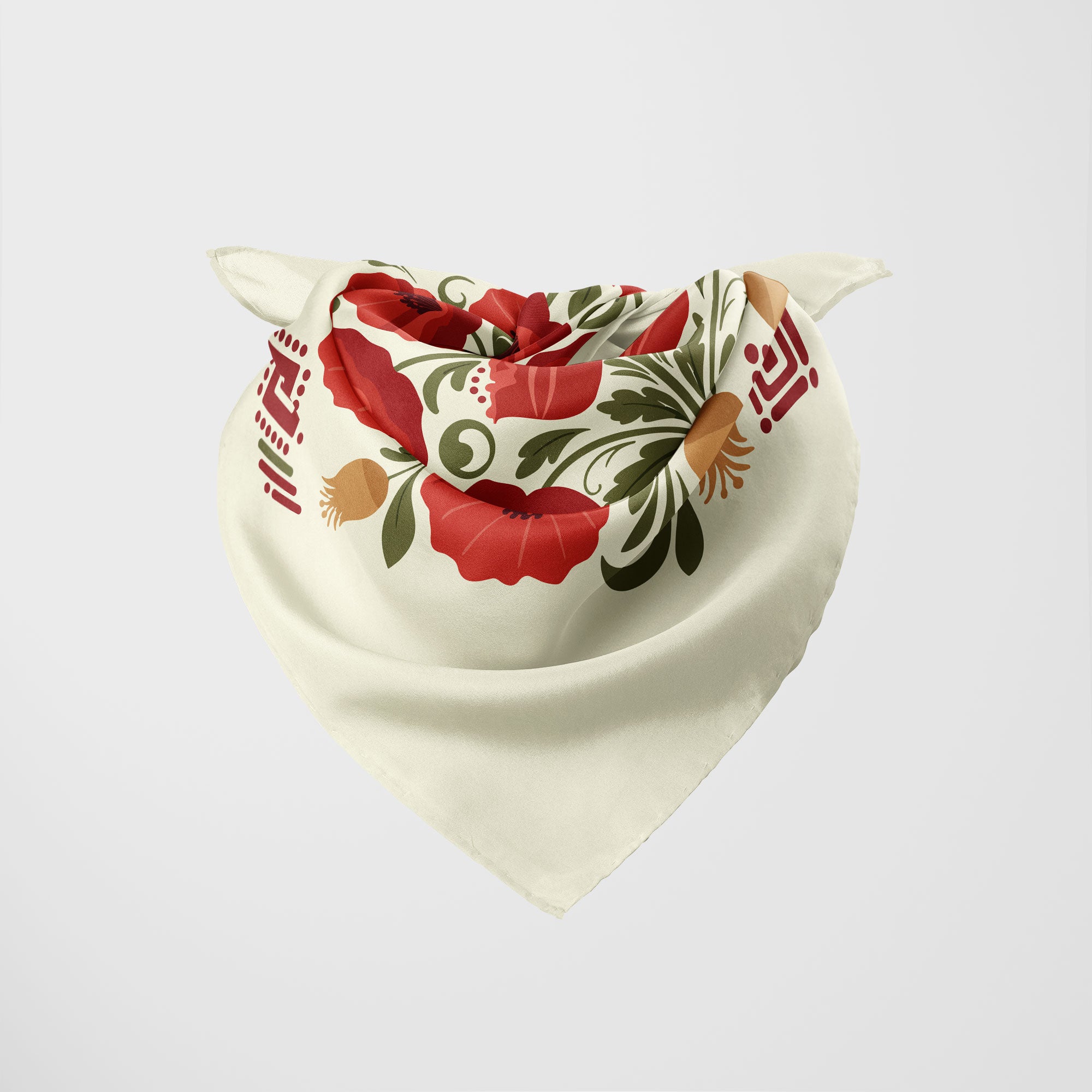 The Red Poppy Flower Scarf