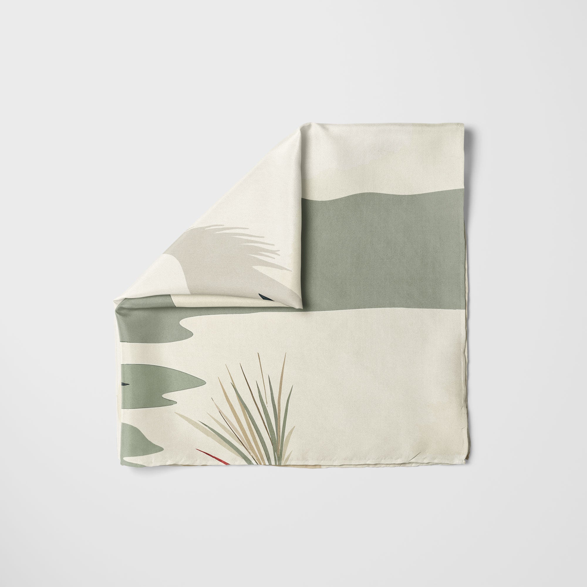 The White Stork Watercolor Scarf